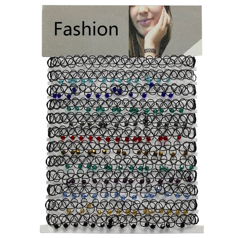 Mix 12 colors 12Pcs/Set 10mm Velvet Choker Necklaces For Women Girls Punk Gothic Pendant Necklace Cho collier ras du cou