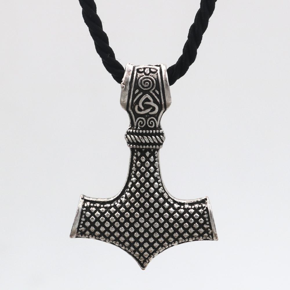 Mjolnir Thor Hammer Pendant Talisman Amulet Jewelry Viking Necklace Men Accesorios Neckless Mujer