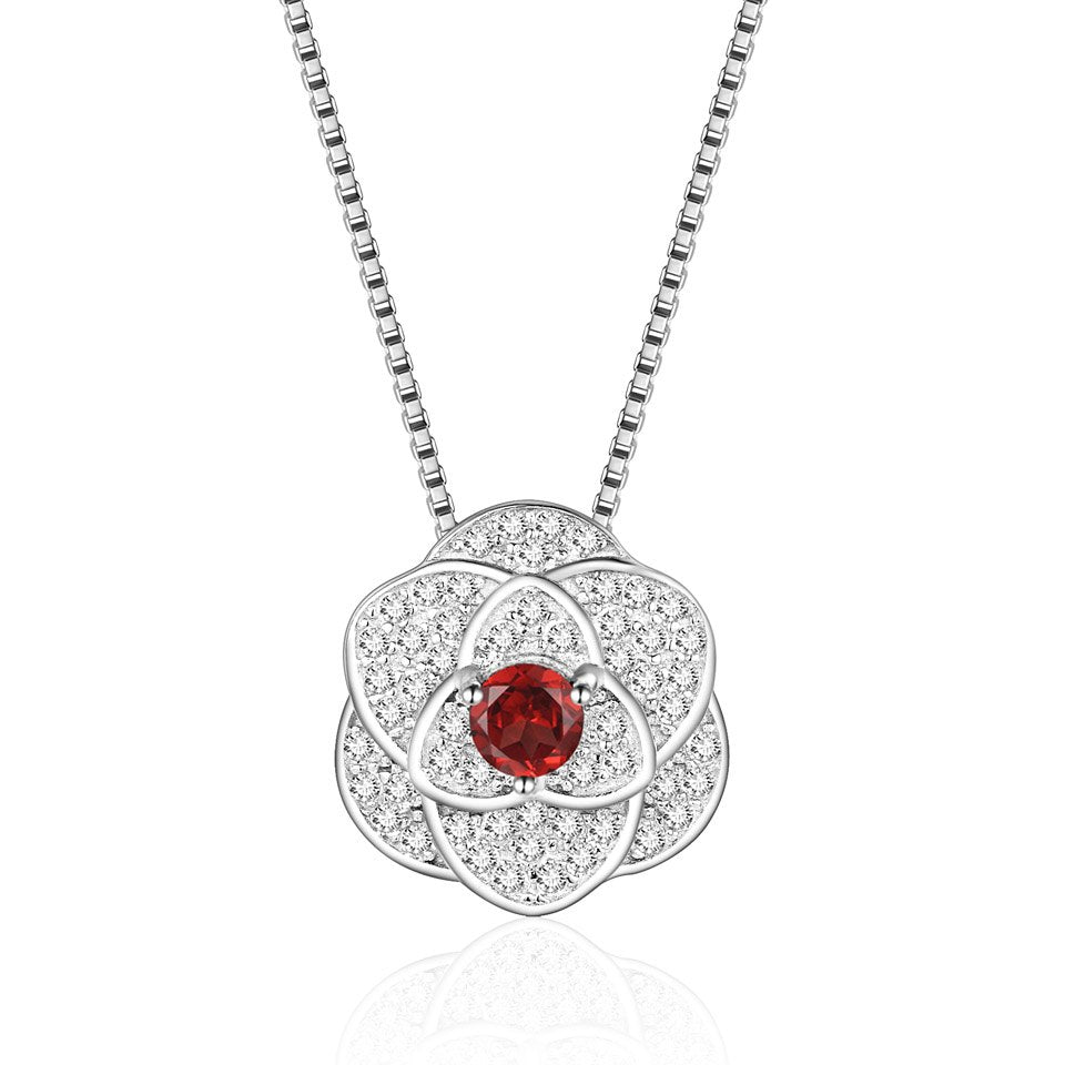 925 Sterling Silver Vintage Jewelry Necklaces & Pendants 6 Colors Natural Black Sapphire Geometric Pendant With Chain