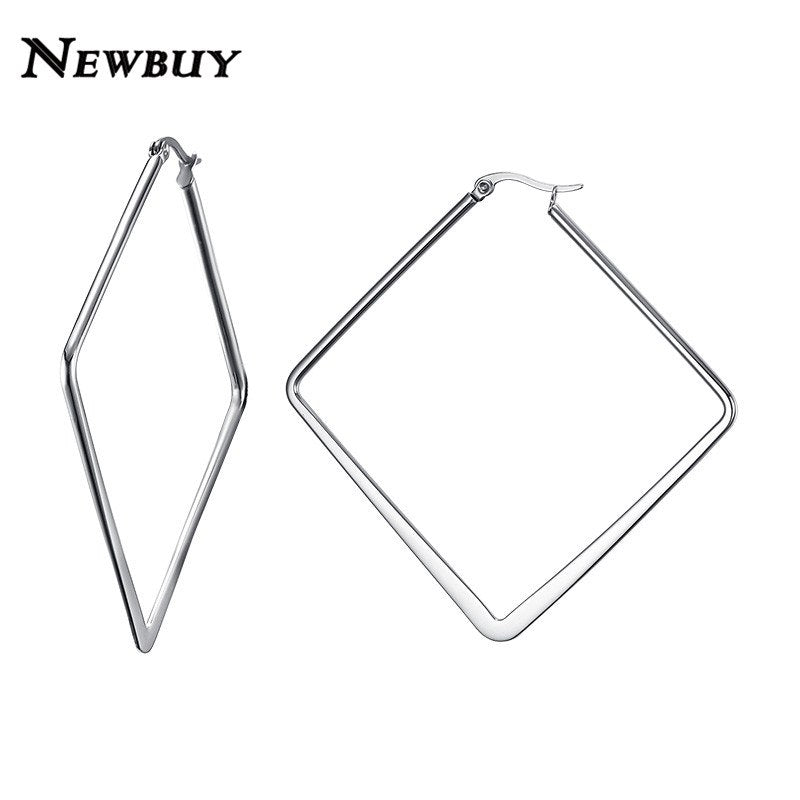 2020 Fashion Simple Design Irregular Shape Hoop Earrings For Women Silver Color Female Party Jewelry Wholesale