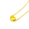 Necklace for Women Wedding Engagement Jewelry Pure Gold Color 45cm 18'' Matte Love Heart Pendant Clavicle Chain Chocker