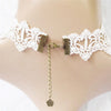 Elegant Vintage Imitation Pearl White Lace Statement Choker Necklaces Bridal Jewelry For Women Wedding