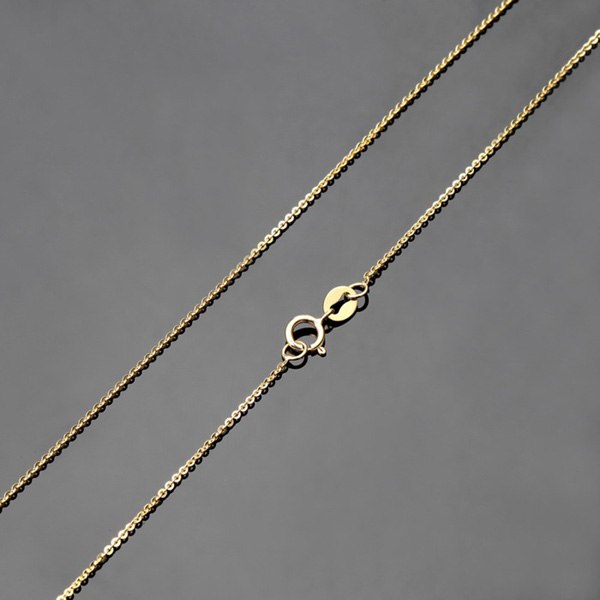 New Fashion Pure 18K Solid Rose Gold Yellow Gold White Gold O Shape Women Necklaces For Engagement Pendant Length 45cm
