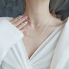 Geometric Rectangle Choker Silver Necklace Bright Flash Chain Fine Jewelry Women Clavicle Chain for Wedding