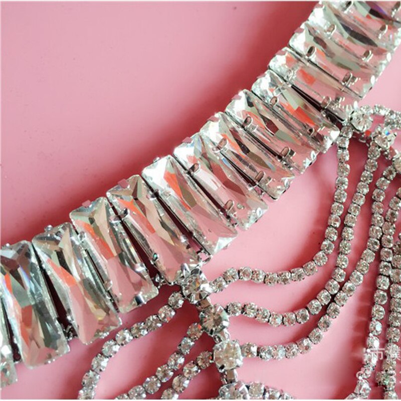 Bridal Shoulder Chains Noble Wedding Body Chian Big Necklace Jewelry Full Rhinestone Women Necklaces Straps