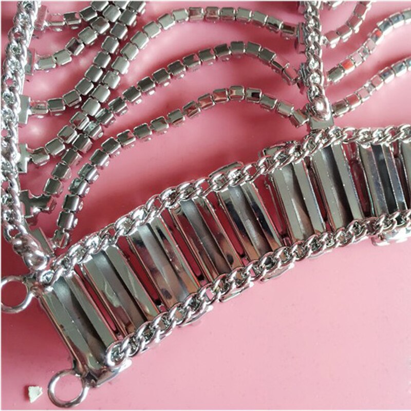 Bridal Shoulder Chains Noble Wedding Body Chian Big Necklace Jewelry Full Rhinestone Women Necklaces Straps