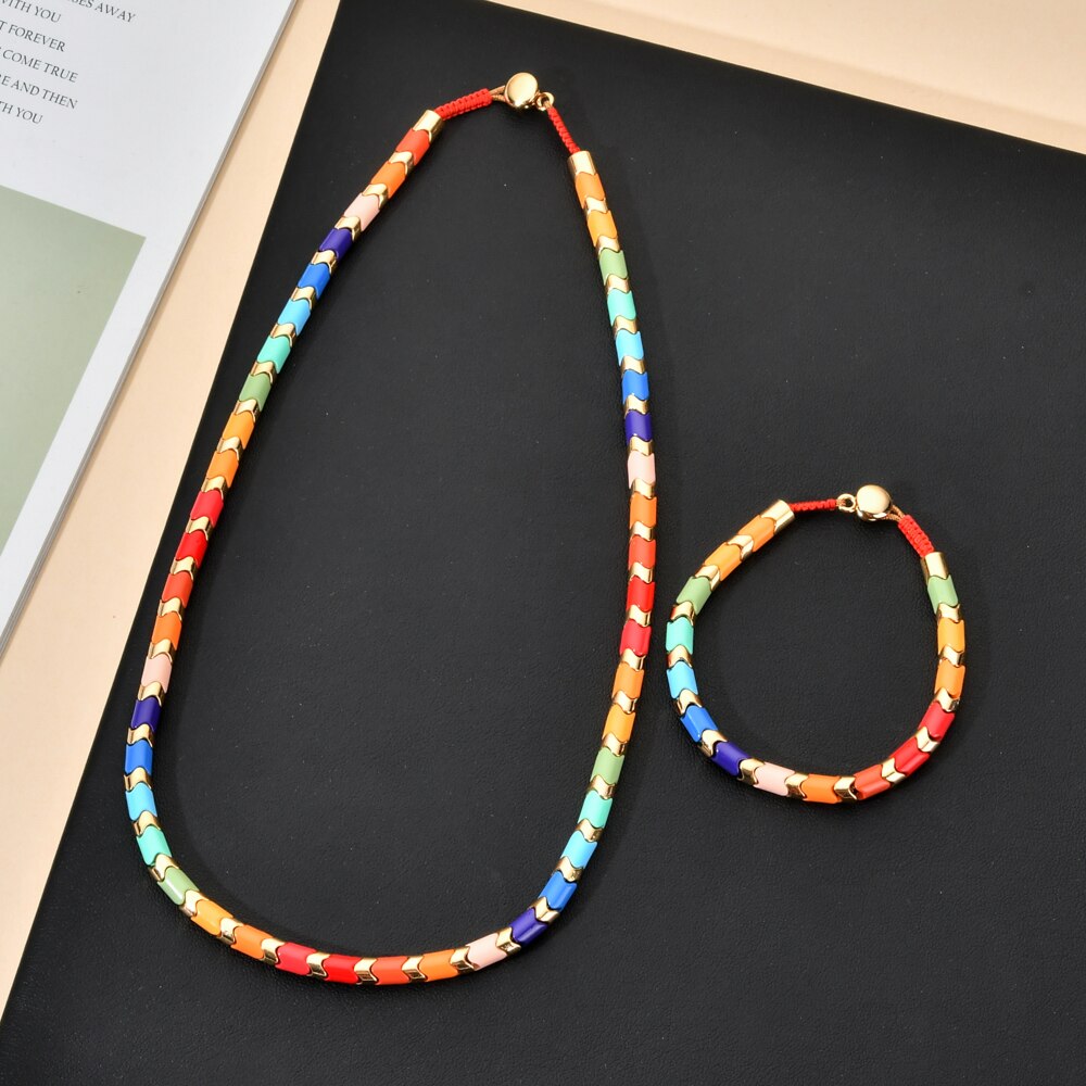 Retro Brand Party Jewelry Necklace Heavy Chain Rope Wedding Jewelry Gold Color Choker Collar Big Beads DIY Gift