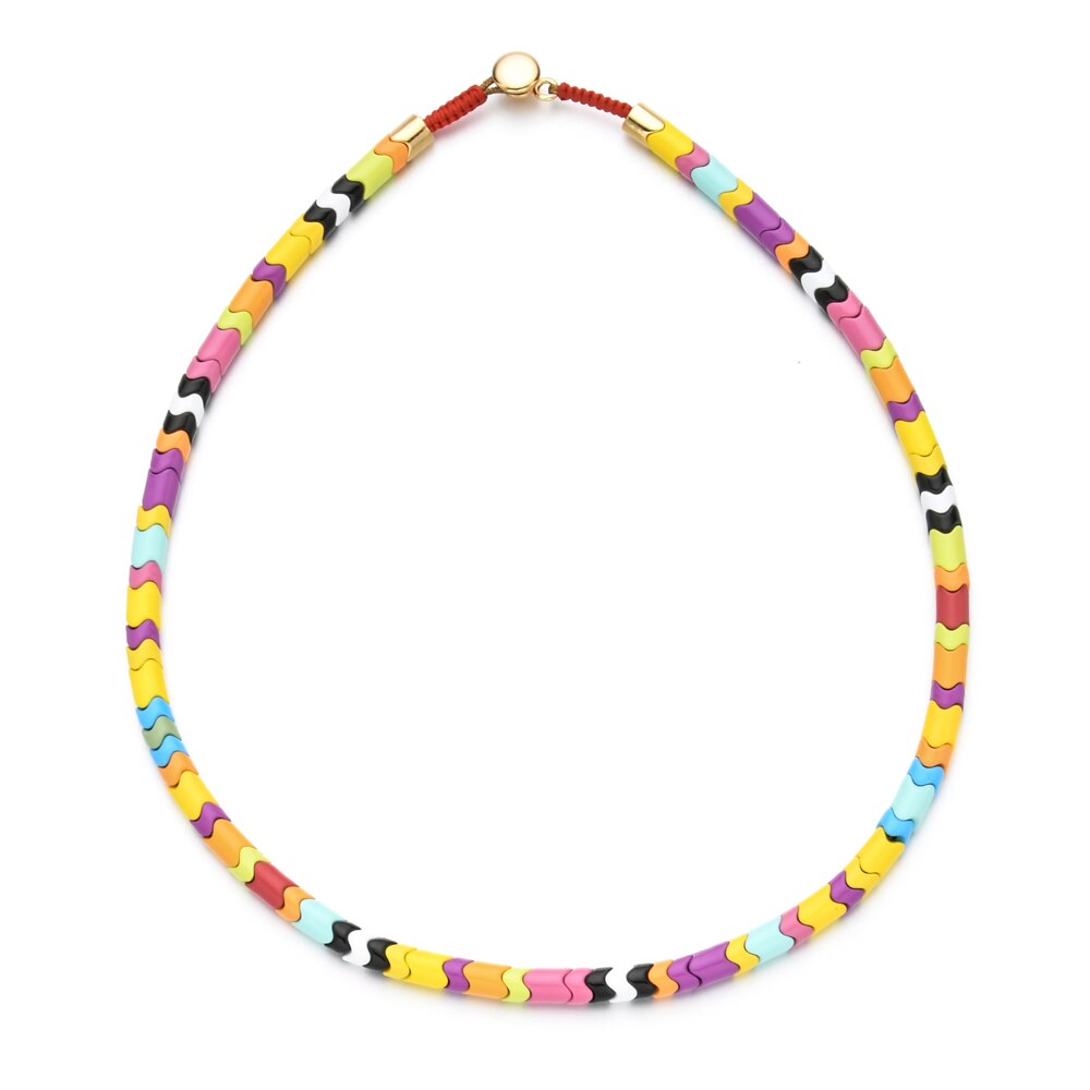 Retro Brand Party Jewelry Necklace Heavy Chain Rope Wedding Jewelry Gold Color Choker Collar Big Beads DIY Gift