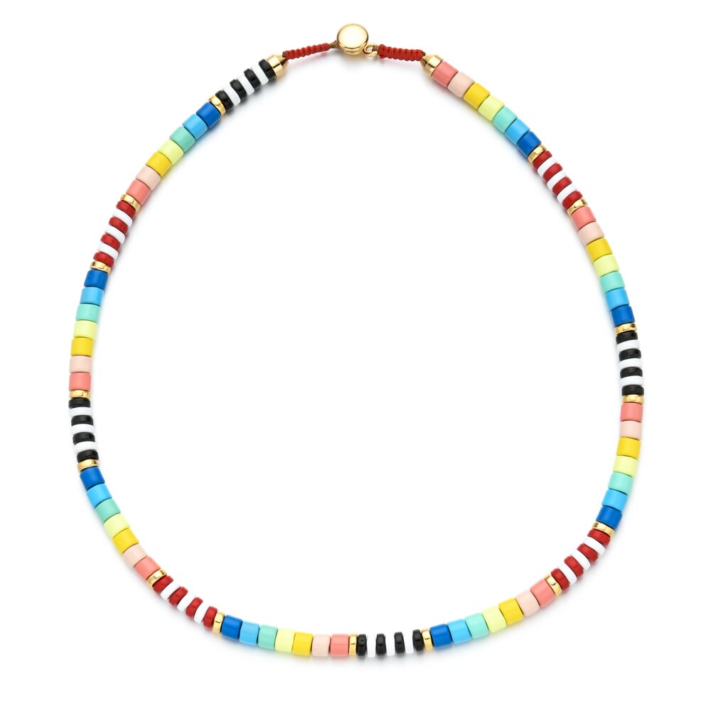 Retro Brand Party Jewelry Necklace Heavy Chain Rope Wedding Jewelry Gold Color Choker Collar Big Beads DIY Gift