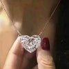 Simple Love Necklace Single Zircon Jewelry Ladies Exquisite Clavicle Chain for Women Wedding Engagement Jewelry Gifts