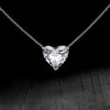 Simple Love Necklace Single Zircon Jewelry Ladies Exquisite Clavicle Chain for Women Wedding Engagement Jewelry Gifts