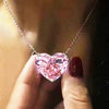 Simple Love Necklace Single Zircon Jewelry Ladies Exquisite Clavicle Chain for Women Wedding Engagement Jewelry Gifts
