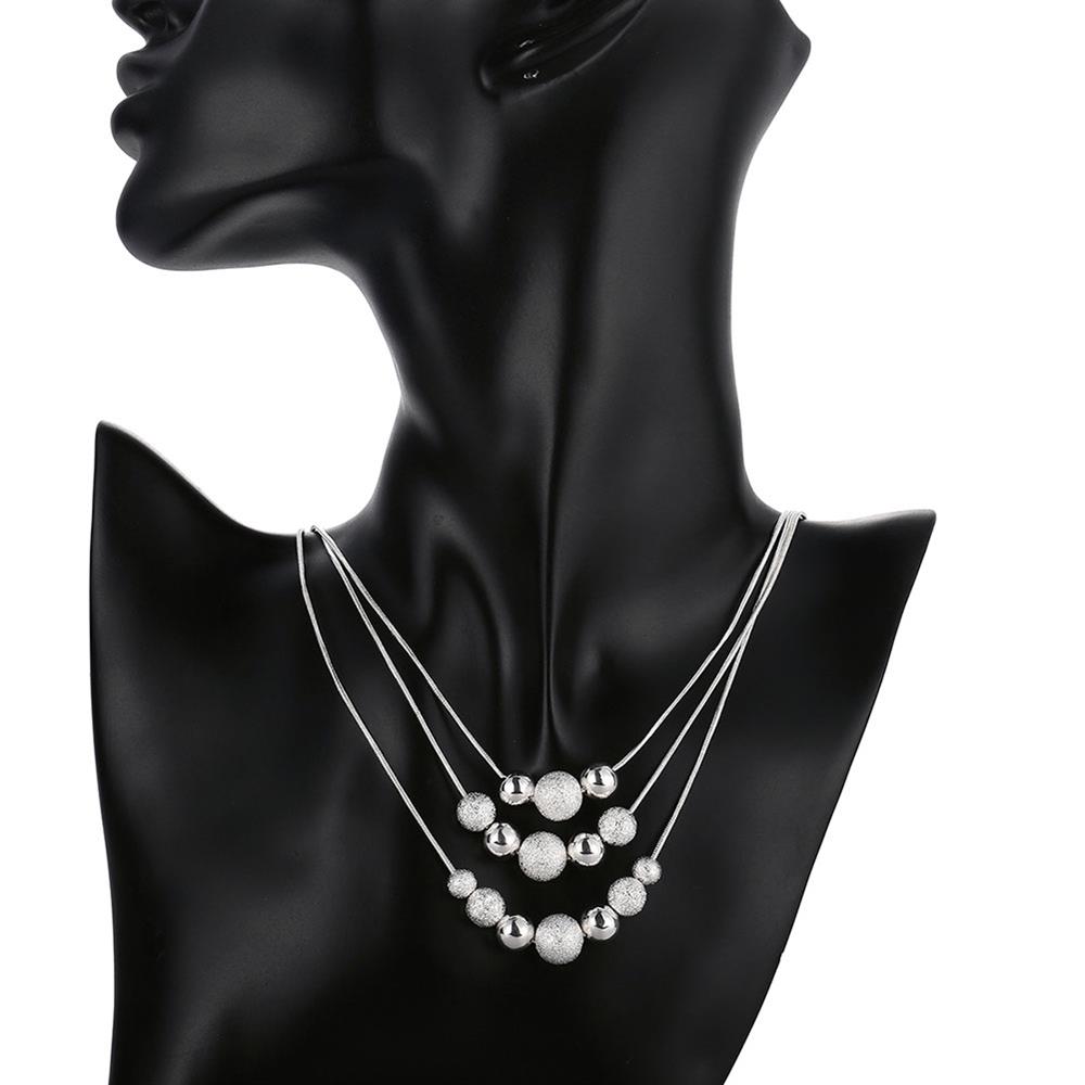 Street all-match 925 sterling Silver  Tassel Beads necklace earrings for women Party Jewelry set wedding accessories gifts