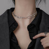 Trendy Silver Color 925 Sterling Silver Shiny AAA Zircon Chain Choker Necklace for Women Fine Jewelry Party Wedding Gifts