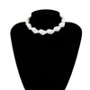 Vintage Big Irregular Pearl Choker Necklace For Women Simple Monolayer Baroque Pearl Chain Necklace Party Wedding Jewelry