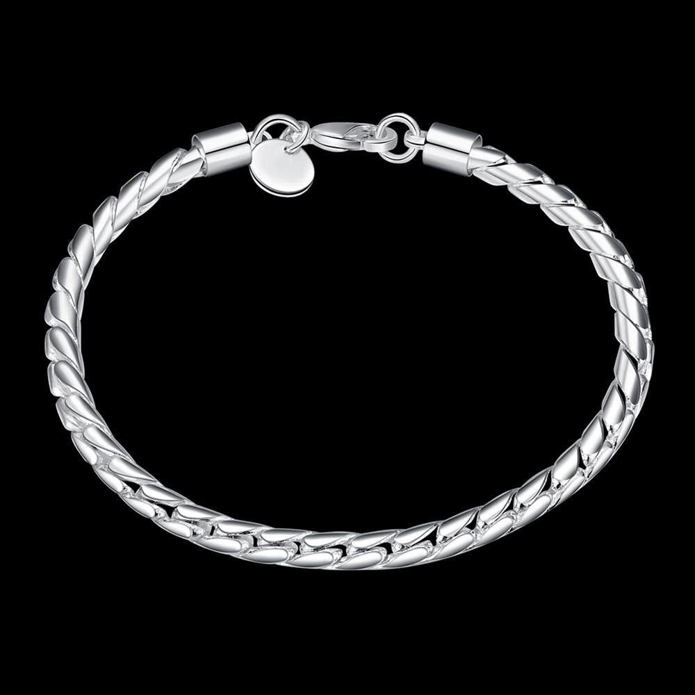 korean 4MM Twisted rope chain 925 sterling silver Bracelets for men's woman jewelry wedding accessories party gifts