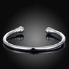 korean charms fine Simple bangles 925 sterling Silver cuff Bracelets for Women Wedding Party Gifts Jewelry