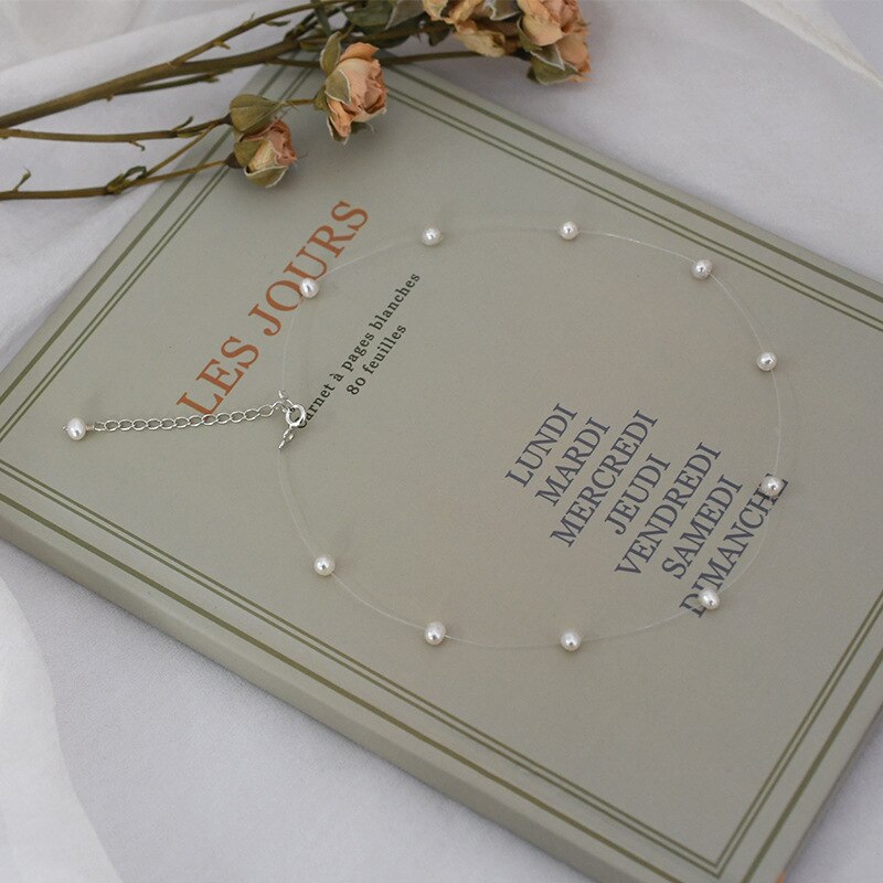 natural freshwater pearl necklace baroque pearl jewelry women's Party Wedding not show steel accessories