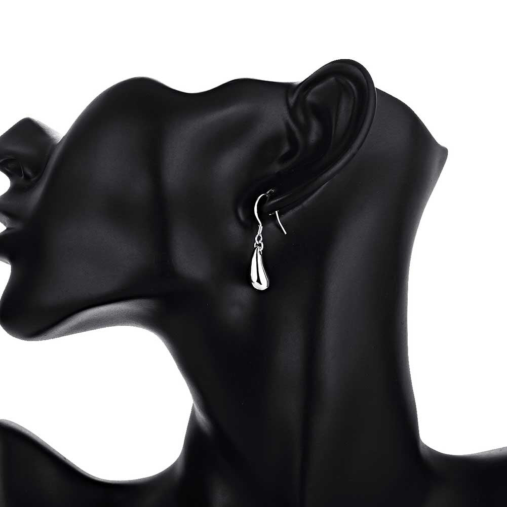 streetwear 925 sterling Silver fine water drop earrings necklace for woman charms wedding party Jewelry sets gifts