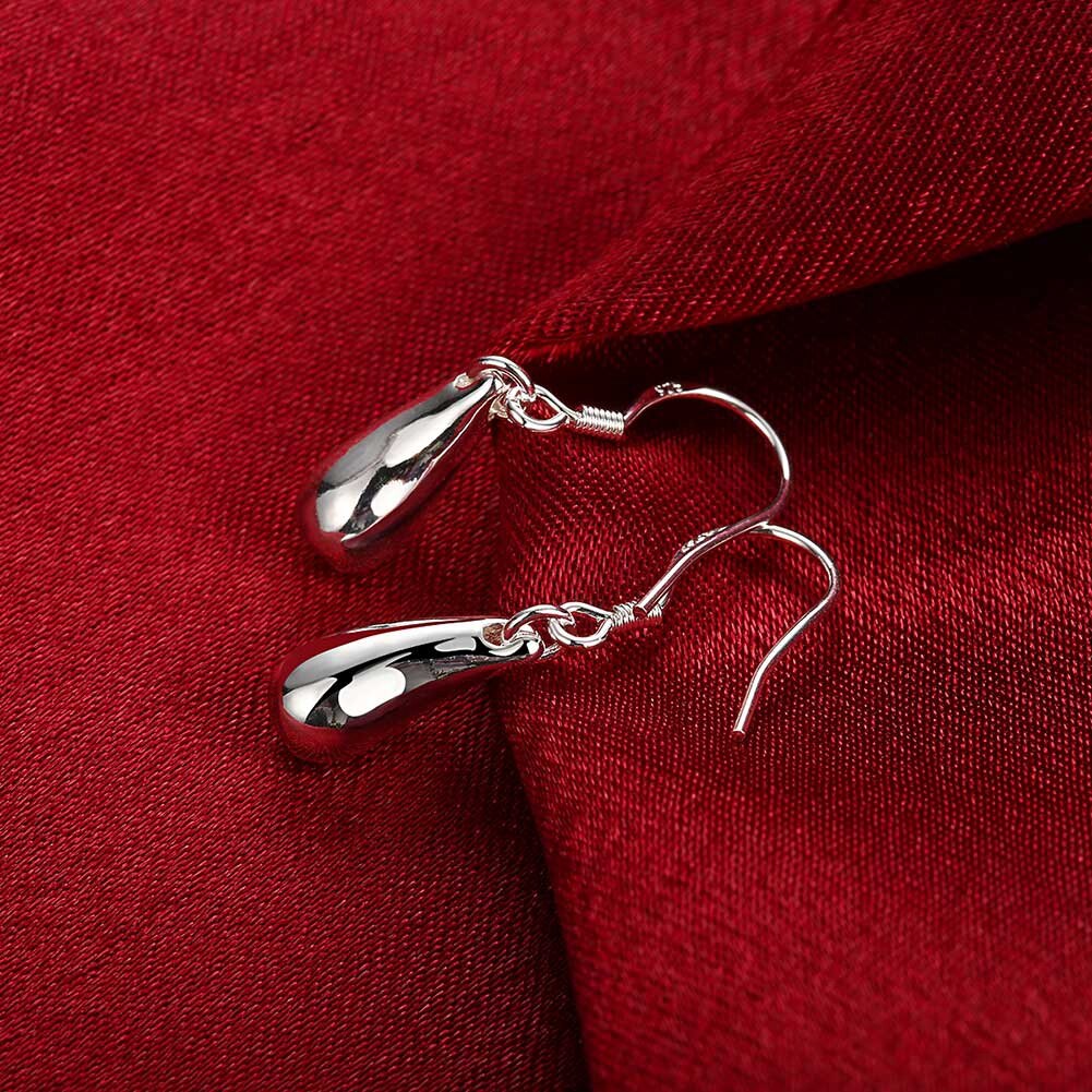 streetwear 925 sterling Silver fine water drop earrings necklace for woman charms wedding party Jewelry sets gifts