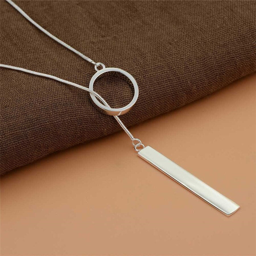 Noble 925 Stamped Silver fine charms Round Pendant Necklace For Women party Wedding Pretty Jewelry Christmas gifts