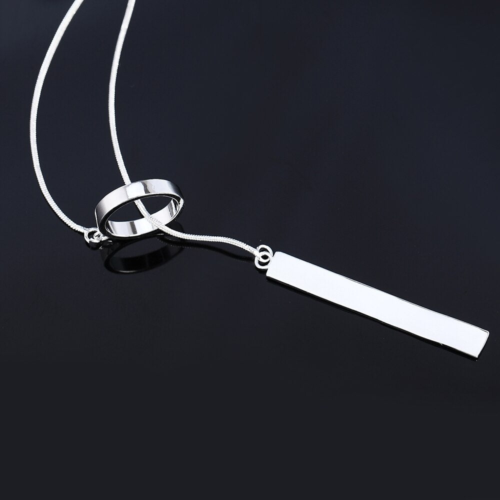 Noble 925 Stamped Silver fine charms Round Pendant Necklace For Women party Wedding Pretty Jewelry Christmas gifts