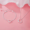 Original 925 sterling silver Pretty heart bracelets necklaces for women designer party wedding Jewelry sets holiday gift