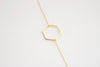 Outline Cutout Geometric Hexagon Simple Polygon Polygonal Female Wedding Lucky charm Necklace Pendant Jewelry