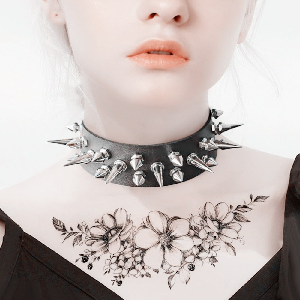 NEW Fashion Punk Girls PU Leather Choker Necklace Jewelry,Gothic Necklaces  for Women