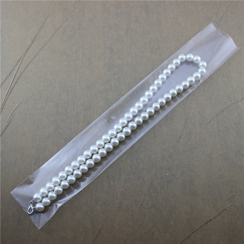 Pearl Necklaces For Women 8mm Simulated Pearl Chain Necklace Collier Femme Choker Wedding Bridal Jewelry Party Gifts Bijoux