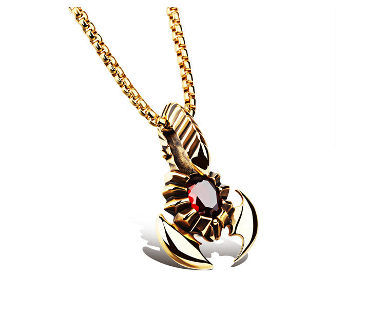 Personality scorpion pendant stainless steel necklace GX1012