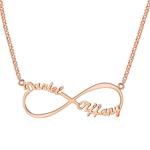 Personalized Arabic Russian Name Necklace Silver 925 Pendant Necklace For Women Customize Letter Infinity Fine Jewelry(NE101367)