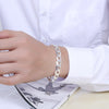 Popular brands 925 sterling Silver classic 10mm Geometric chain bracelet necklace for Men's woman Jewelry set Party gift