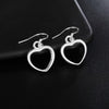 Popular brands 925 sterling Silver romantic Love Heart necklace earrings Jewelry set for women classic Party Couple gift