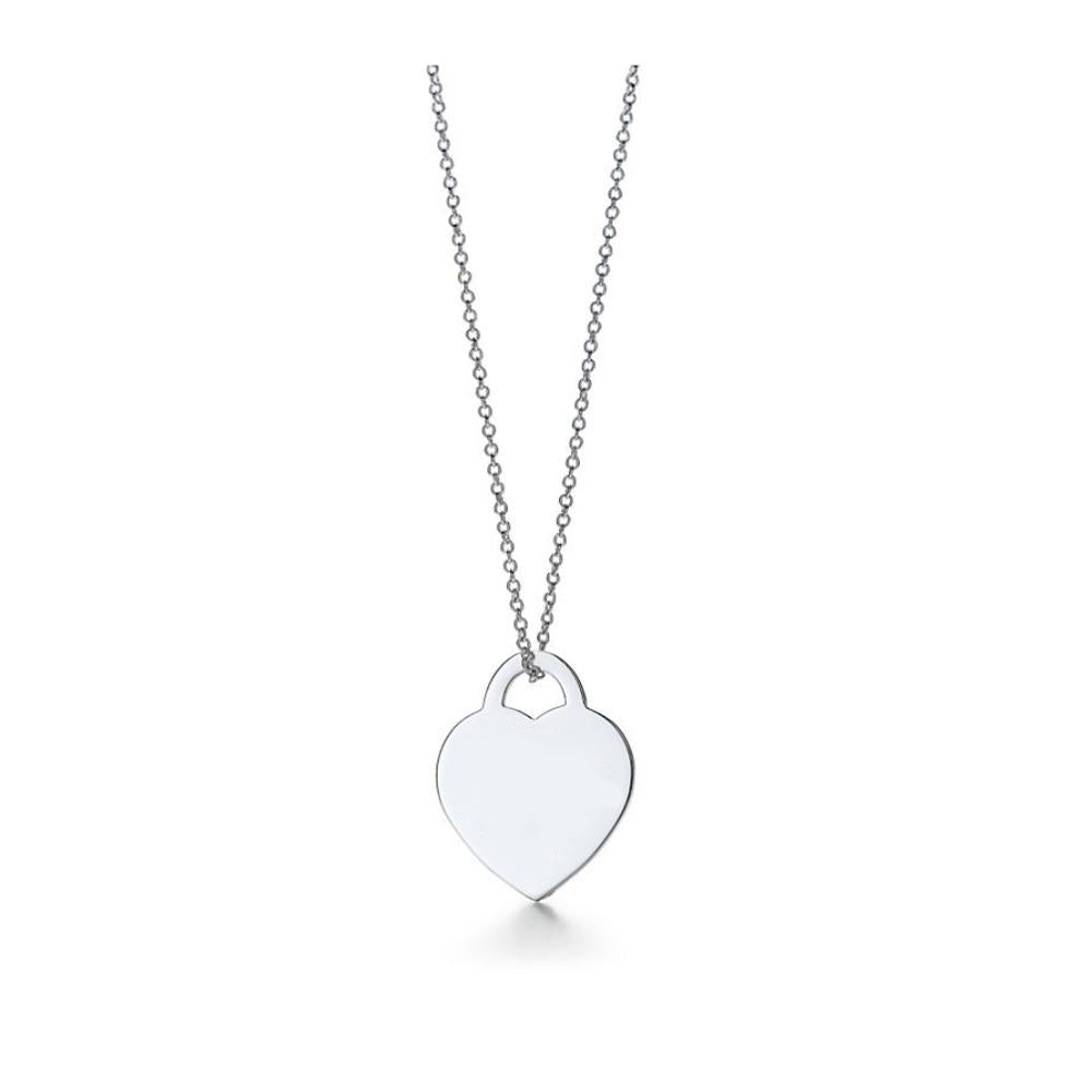 100% Heart Shaped Lock Rose Gold Pendant Necklace in Sterling Silver Fashionable Clavicle Necklace Gifts Accessories
