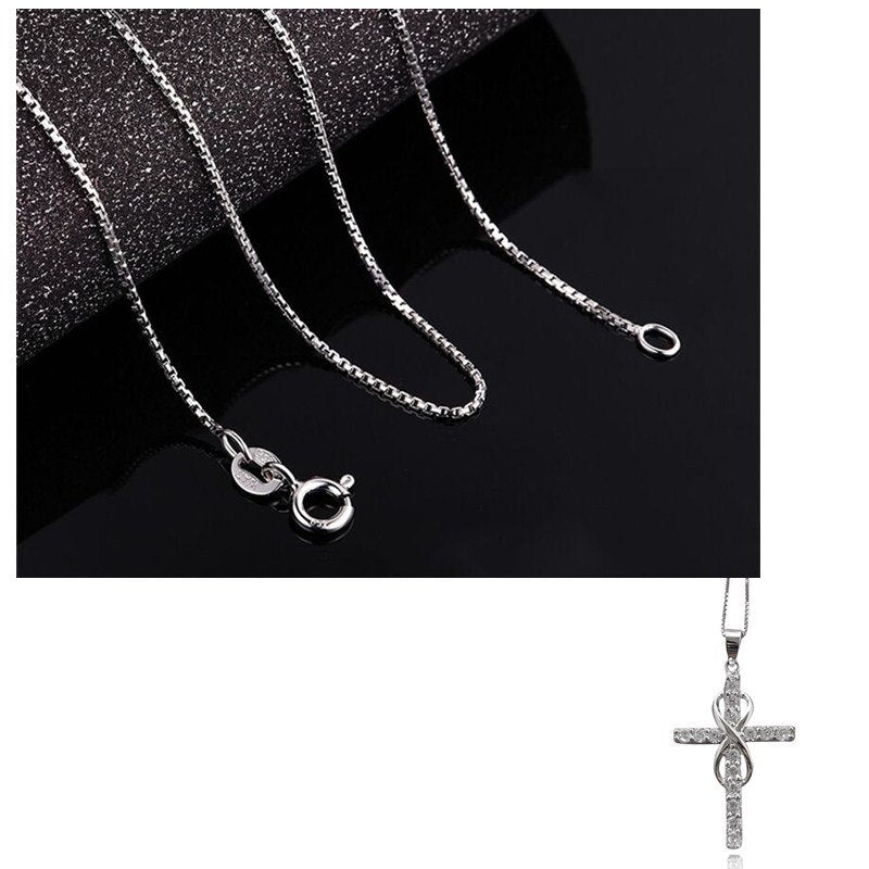 Religion Sliver Cross Lover Charm Chakra Pendant For Unisex High Quality Surrounded By Beautiful Curve Jewelry Ladies Women Love