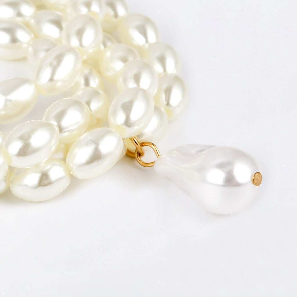 Baroque Abnormity Pearl Necklace  European American Style Personality Chain Of Clavicle Ms Travel Wedding Accessories