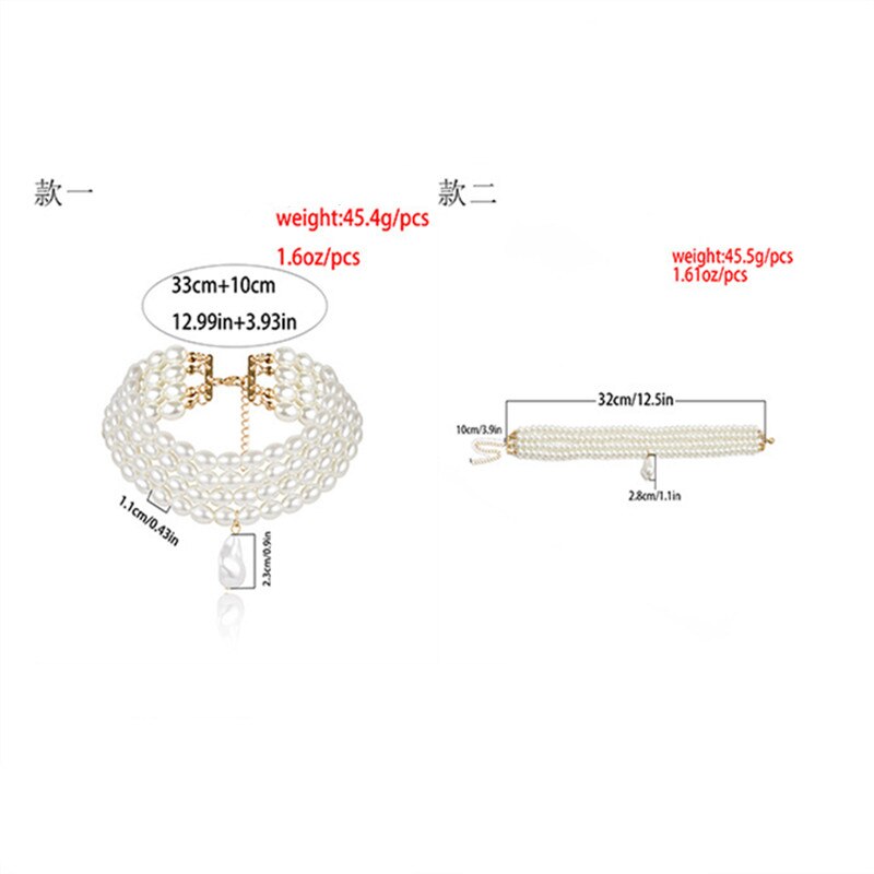 Baroque Abnormity Pearl Necklace  European American Style Personality Chain Of Clavicle Ms Travel Wedding Accessories