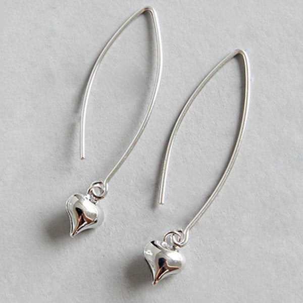 S925 Sterling Silver Personality Geometric Ball Love Female Earrings