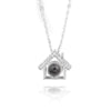SIPENGJEL Cubic Zirconia I Love You Projection Necklace Romantic Memory Love Heart Necklace For Women Wedding Jewelry
