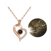 SIPENGJEL Cubic Zirconia I Love You Projection Necklace Romantic Memory Love Heart Necklace For Women Wedding Jewelry