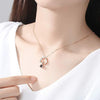 SIPENGJEL Cubic Zirconia I Love You Projection Necklace Romantic Memory Love Heart Necklace For Women Wedding Jewelry