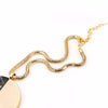Semicircle Marble Semicircle Alloy Pendant Long Chain Necklaces For Women Necklace Clavicle Kolye Choker Colar