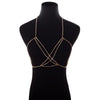 Sexy Rhinestone Body Chain for Women Boho Jewelry Cross Chest Chain Shining Crystal Party Wedding Chest Decoration Accessory