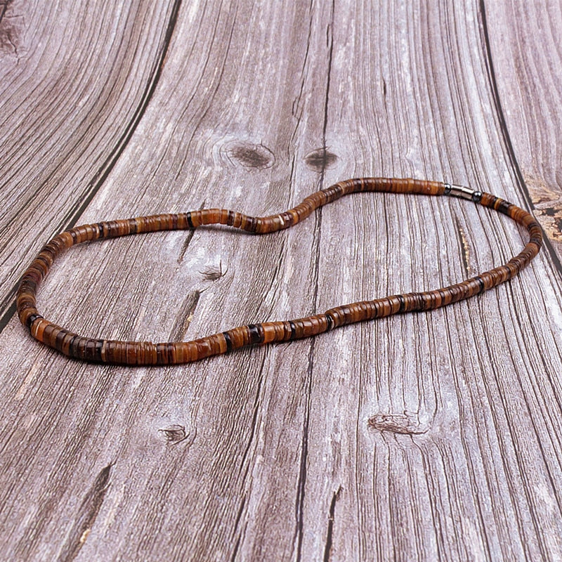 Shell Necklace for Men & Women, Beach Pooka Necklace, Hawaiian Surfer Jewelry