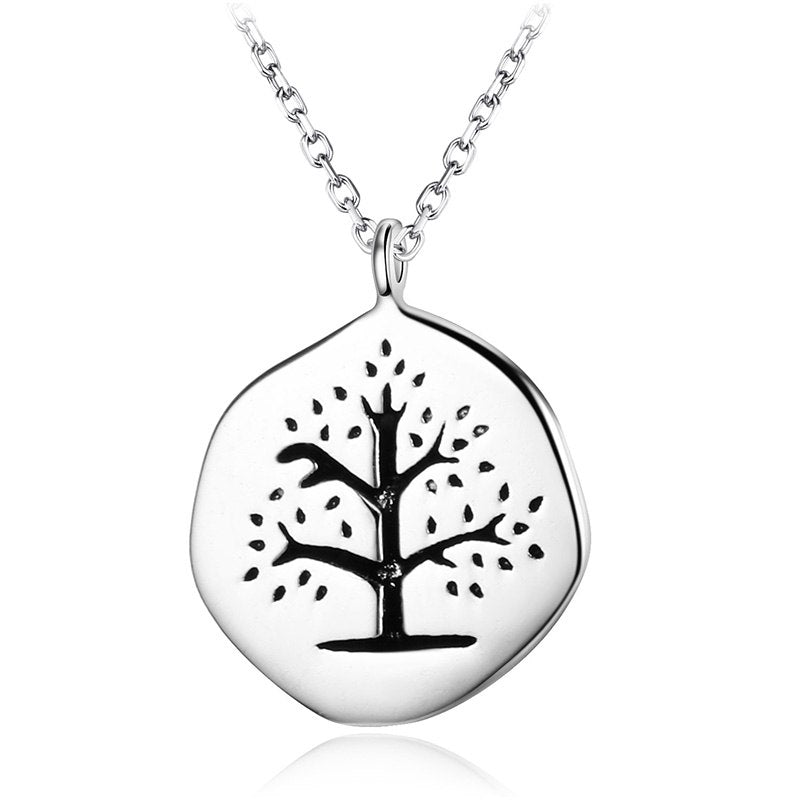 New Design Elegant 925 Sterling Silver Tree Of Life Necklace&Pendants Fine Jewelry For Women Collares Populares Joias