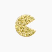 brand pure 925 sterling silver small exquisite zircons pave pac man stud earrings lovely girls modern studs jewelry