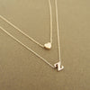 Simple and thin small heart pendant necklace For Women Personality initial letter necklace Charm name Jewelry Gift Accessory