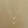 Simple and thin small heart pendant necklace For Women Personality initial letter necklace Charm name Jewelry Gift Accessory