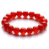 Natural Agate round beads strand bracelet for man and women high luster red or black for optional